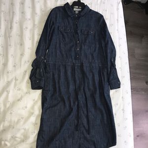 Christopher & Banks Women Jean Dress (Size: 4)